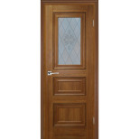 Дверь межкомнатная Profilo Porte PSB-29 Baguette экошпон Дуб медовый стекло белый сатинат 2000х800 мм