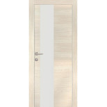 Дверь межкомнатная Profilo Porte РХ-6 Crome экошпон Эшвайт горизонтальный стекло белый лакобель 2000х600 мм