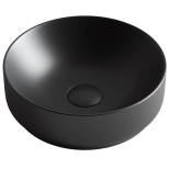 Раковина накладная Ceramicanova Element CN6007 круглая черная матовая 355х125 мм