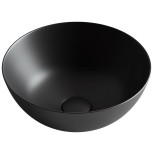 Раковина накладная Ceramicanova Element CN6004 круглая черная матовая 358х155 мм