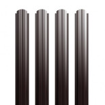 Штакетник П-образный Grand Line Velur X 0,5 мм фигурный Ral 8017 резка