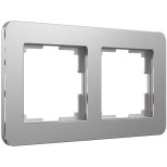 Рамка двухместная Werkel Platinum W0022606 алюминий