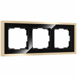 Рамка трехместная Werkel Baguette W0032852 черная/латунь