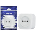 Изображение товара Розетка одноместная Tokov Electric ОП Frea TKE-FR-R1-C01 без заземления белая 16А IP20 250В