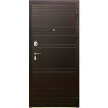 Дверь входная металлическая Verda SD Prof-36 Фортуна Горький шоколад/Дуб белый черный лакобель левая 880x2050 мм