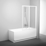 Шторка для ванны Ravak VS2 105 796M0100Z1 белая Transparent