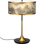 Лампа настольная Odeon Light Bergi Modern ODL24 405 античная бронза/серо-бежевый E27 Led 2x10W