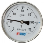 Термометр осевой Метер ТБ100 биметаллический Дк 100 1/2 дюйма 40 мм