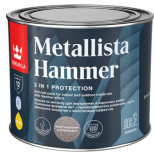 Краска по ржавчине Tikkurila Metallista Hammer 710015007 молотковая база HC серебристая 0,4 л
