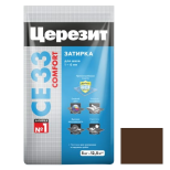 Затирка цементная для узких швов Ceresit CE 33 Comfort темно-коричневая 5 кг