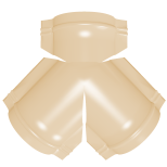 Изображение товара Тройник Y-образный Grand Line для полукруглого конька Satin Ral 1015