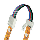Коннектор Uniel UCX-SS4/B20-RGB WHITE 020 POLYBAG для соединения светодиодных лент 5050 RGB между собой