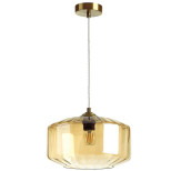 Светильник подвесной Odeon Light Binga 4747/1 янтарный/бронзовый E27 60W 220V