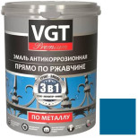 Эмаль антикоррозионная по металлу VGT ВД-АК-1179 Профи 3 в 1 синяя 10 кг