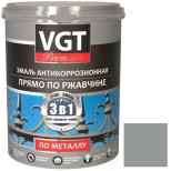 Эмаль антикоррозионная по металлу VGT ВД-АК-1179 Профи 3 в 1 тепло-серая 10 кг