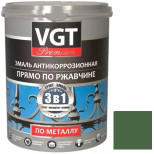 Эмаль антикоррозионная по металлу VGT ВД-АК-1179 Профи 3 в 1 травянисто-зеленая 1 кг