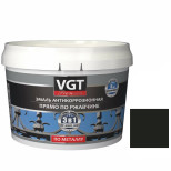 Эмаль антикоррозионная по металлу VGT ВД-АК-1179 Профи 3 в 1 черная 0,6 кг