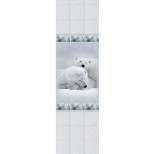 Стеновая панель ПВХ Novita Зимняя сказка Медведь узор 2700х250 мм