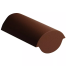 Черепица конечная коньковая цементно-песчаная Kriastak Classic 420х250 мм коричневая 