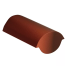 Черепица конечная коньковая цементно-песчаная Kriastak Antik 420х250 мм кирпично-красная