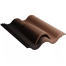 Черепица вентиляционная цементно-песчаная Kriastak Antik 420х330 мм коричневая