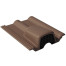 Черепица вентиляционная цементно-песчаная Braas Франкфуртская 420х330 мм темно-коричневая