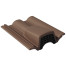 Черепица вентиляционная цементно-песчаная Braas Таунус 420х330 мм темно-коричневая