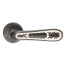 Ручка дверная Archie Genesis Alivio черненое серебро/эмаль слоновая кость