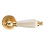 Ручка дверная Archie Genesis Redondo S.Gold матовое золото/керамика слоновая кость