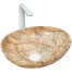 Раковина накладная Weltwasser WW SK Elbach 3078 M818 мрамор бежевая с коричневым 410х335х145 мм