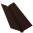 Ендова верхняя Grand Line Pe Ral 8017 шоколад 115х30х115 мм с защитной пленкой