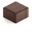 Тротуарная плитка Steingot Практик 60 из серого цемента с полным прокрасом квадрат темно-коричневая 100х100х60 мм