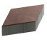 Тротуарная плитка Steingot Color Mix из серого цемента с частичным прокрасом ромб темно-коричневая 200х200х60 мм