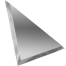 Зеркальная плитка ДСТ ТЗС1-02 треугольная с фацетом 10 мм серебряная 200х200 мм