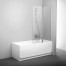 Шторка для ванны Ravak Chrome CVS2-100 R 2 створки 1500х1000 мм стекло Transparent сатин