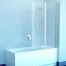 Шторка для ванны Ravak Chrome CVS2-100 R 2 створки 1500х1000 мм стекло Transparent блестящая