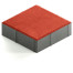 Тротуарная плитка Steingot Color Mix из белого цемента с частичным прокрасом квадрат красная 200х200х60 мм