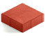 Тротуарная плитка Steingot Стандарт 60 из белого цемента с полным прокрасом квадрат красная 200х200х60 мм