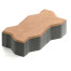 Тротуарная плитка Steingot Color Mix из белого цемента с частичным прокрасом зигзаг бежевая 225х112,5х60 мм