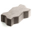 Тротуарная плитка Steingot Стандарт 60 из белого цемента с полным прокрасом зигзаг белая 225х112,5х60 мм