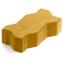 Тротуарная плитка Steingot Стандарт 60 из белого цемента с полным прокрасом зигзаг желтая 225х112,5х60 мм