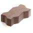 Тротуарная плитка Steingot Стандарт 60 из белого цемента с полным прокрасом зигзаг светло-коричневая 225х112,5х60 мм