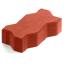Тротуарная плитка Steingot Стандарт 60 из белого цемента с полным прокрасом зигзаг красная 225х112,5х60 мм