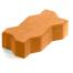 Тротуарная плитка Steingot Стандарт 60 из белого цемента с полным прокрасом зигзаг оранжевая 225х112,5х60 мм