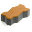 Тротуарная плитка Steingot Color Mix из белого цемента с частичным прокрасом зигзаг оранжевая 225х112,5х60 мм