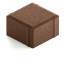 Тротуарная плитка Steingot Практик 60 из серого цемента с полным прокрасом квадрат коричневая 100х100х60 мм