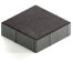 Тротуарная плитка Steingot Color Mix из серого цемента с частичным прокрасом квадрат черная 200х200х60 мм