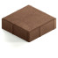 Тротуарная плитка Steingot Практик 60 из серого цемента с полным прокрасом квадрат коричневая 200х200х60 мм