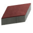 Тротуарная плитка Steingot Color Mix из серого цемента с частичным прокрасом ромб красная 200х200х60 мм