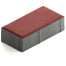 Брусчатка Steingot Практик 60 из серого цемента с частичным прокрасом прямоугольник красная 200х100х60 мм